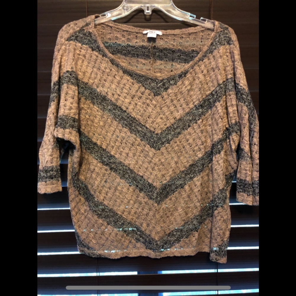 Bar III Casual Chevron Print Top